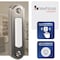 Newhouse Hardware LED Lighted Metal Door Chime Push Button (Satin Nickel), Surface Mount, Wired Doorbell Button BT5SNL - alternate 2