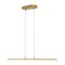 Jonathan Y Conley 39.5" Dimmable Adjustable Integrated LED Metal Linear Pendant, Brass Gold JYL7023C - alternate 1