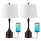 Jonathan Y Cooper 26" French Country Farmhouse Iron LED Table Lamp with USB Charging Port, Oil Rubbed Bron, 2PK JYL4045C-SET2 - alternate 2