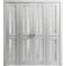 Sartodoors Sliding Closet Double Bi-fold Doors Grey Solid Core Modern Interior VEREGIO7288DBF-OAK-96 x 96 (4* 24x96) - alternate 1