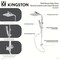 Kingston Brass Wall Mount Rain Drop Shower System with Hand Shower, Matte Black KSG2620D - alternate 2