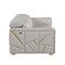 Homeroots 71in Dark Gray and Silver Italian Leather Loveseat 720480 - alternate 2