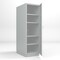 Pucel Heavy Duty Storage Locker, Single Door, 24inW x 36inD x 74inH, 4inBase, Adjustable Shelves, Putty DLCU-2436-1-AS-B - alternate 1