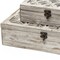 Homeroots Set of Two 8" White Solid Wood Box, 2PK 392588 - alternate 2