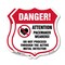 Signmission Pacemaker Wearers Shield Sign Danger! At, 12 inch X 12 inch, Plastic Sign, 2PK SHI-P-2PACK-12-428 - alternate 1