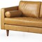 Homeroots 65" Tan Leather Sofa With Brown Legs 607310 - alternate 2
