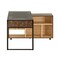 Homeroots 56" Oak Wood and Stainless Steel L Shape Computer Desk 723736 - alternate 2