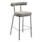 Homeroots 30" Green and Black Chenille and Steel Low Back Bar Height Bar Chair 555711 - alternate 2