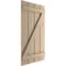Ekena Millwork Rustic Four Board Spaced Board-n-Batten Knotty Pine Faux Wood Shutters w/Z-Board, 23 1/2W x 38H, PR SHUBSZ23X38KPPR - alternate 2