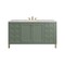 James Martin Vanities Chicago 60 in. Single Vanity, Smokey Celadon, w/ 3 CM Eternal Jasmine Pearl Silestone Top 503-V60S-SC-3EJP - alternate 1
