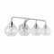Jonathan Y Sandrine 36" 4-Light Iron/Seeded Glass Cottage Rustic LED Vanity Light, Chrome JYL7529B - alternate 2