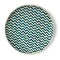 Homeroots 20in Teal and Natural Wicker Chevron Round Handmade Basket Tray 476494 - alternate 1
