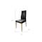 Homeroots Set of Four Black and Gold Upholstered Faux Leather Dining Side Chairs, 4PK 553992 - alternate 2
