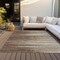 Homeroots 8' X 10' Brown Beige And Ivory Striped Washable Indoor Outdoor Area Rug 597232 - alternate 2