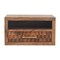 Homeroots 18" Brown Solid Wood Carved Geometric One Drawer Floating Nightstand 712845 - alternate 1