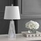 Jonathan Y Owen 20.5" Contemporary Resin LED Table Lamp, White Marble Finish JYL1037A - alternate 2
