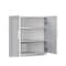 Homeroots Set Of Four White Wood Corner Accent Cabinet With Two Doors 712124 - alternate 2