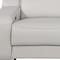 Homeroots 89in Light Gray and Silver Italian Leather Power Reclining Loveseat With Storage 633755 - alternate 3