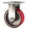 Service Caster 5 Inch Red Poly on Cast Iron Wheel Rigid Caster with Ball Bearing SCC-30R520-PUB-RS - alternate 1