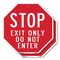 Signmission Stop Exit Only Do Not Enter, 6 inch X 6 inch, Plastic Sign, 2PK OC-P-2PACK-6-10 - alternate 1