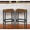 Homeroots Set of Two 26" Brown and Black Steel and Wood Backless Counter Height Bar Chairs, 2PK 559158 - alternate 2