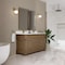 James Martin Vanities Brookfield 60 in. Double Vanity, Pecan w/ Single Hole 3CM White Zeus Silestone Top & Backsplash 547-V60D-PCN-1WZ - alternate 2