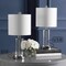 Jonathan Y Abner 21" Glass Modern Contemporary USB Charging LED Table Lamp, Chrome, 2PK JYL8500C-SET2 - alternate 2