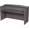Boss Reception Desk Reception Desk, 71W x 30/36D x 42H, Driftw, Driftwood, Driftwood Base, Driftwood Frame N169-DW - alternate 1