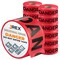 Jrex Safety Danger Do Not Enter Tape Roll - 1000 Ft x 3 Inch Wide Each - Red, 12PK PDDNT-JR-12PK - alternate 1