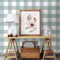 Chesapeake Amos Teal Gingham Wallpaper 3115-12535 - alternate 2