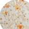 Homeroots 8' Ivory And Beige Round Floral Washable Indoor Outdoor Area Rug 611146 - alternate 2