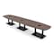 Skutchi Designs Arc Boat Conference Table, 45 in W, 216 in L, Brown HAR-ABOT-48X216-DOU.BK-H3041-EBLK - alternate 1