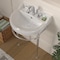 Whitehaus Collection 22 in Console Sink With Semi-Circular Bowl, Single Faucet Drilling, Brass Leg Supports and Overflow WHV022-L32-3H-C - alternate 2