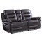Homeroots 75in Brown Faux Leather Manual Reclining Love Seat With Storage 329418 - alternate 1