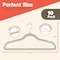 Campior Premium Velvet Non-Slip Hangers, Heavy Duty, 360 Deg Swivel Hook, Ivory Velvet Finish, 10PK CMPVVH10IV - alternate 2