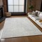 Homeroots 5' X 8' Silver And Ivory Geometric Washable Indoor Outdoor Area Rug 577596 - alternate 2