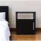 Homeroots 23" Black Wood Nightstand 473303 - alternate 2