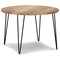 Homeroots 45" Natural and Black Solid Wood and Iron Round Top Dining Table 640715 - alternate 1