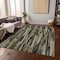 Homeroots 9' X 12' Brown Black And Green Striped Washable Indoor Outdoor Area Rug 603213 - alternate 2