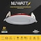 Nuwatt 4 Inch 2 Hour Trim Fire Rated Recessed Lighting, Canless LED Lights 2700K-5000K, 900LM, 12PK NW-P-DL-4-12W-5CT-FR-WH-12P - alternate 2
