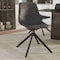 Leisuremod Markley Modern Leather Swival Dining Chair With Metal Legs in Grey MSCBL-18-GR - alternate 2