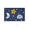 Homeroots 32" White Blue And Yellow Cotton Clouds and Stars Youthful Bath Rug 634898 - alternate 2