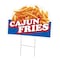 Signmission Cajun Fries Die Cut Yard Sign & Stake outdoor plastic coroplast window, C-DC-1216-DS-Cajun Fries19 C-DC-1216-DS-Cajun Fries19 - alternate 1