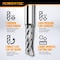 Powertec CNC Single Flute Solid Carbide End Mill, 4mm Cut Dia., 12mm L, 4mm Shank, Up-Cut Router Bits, 4PK 73072 - alternate 2
