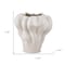Homeroots 12" Cream Abstract Sculptural Ceramic Table Vase 608337 - alternate 2