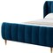 Homeroots Navy Blue Solid Wood King Tufted Upholstered Velvet Bed Frame 544855 - alternate 2