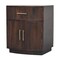 Homeroots 24" Brown Solid Wood Two Drawer Nightstand 719629 - alternate 2