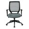 Office Star Products EM Series Screen Back Task Chair with "T" Arms, Fun Colors Grey EM51022N-2M - alternate 2