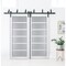 Sartodoors Sliding Closet Barn Bypass Doors White Solid Core Modern Interior VEREGIO7602BBB-WS-36 - alternate 1