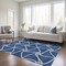 Homeroots 8' X 10' Blue And Ivory Geometric Washable Indoor Outdoor Area Rug 612866 - alternate 2